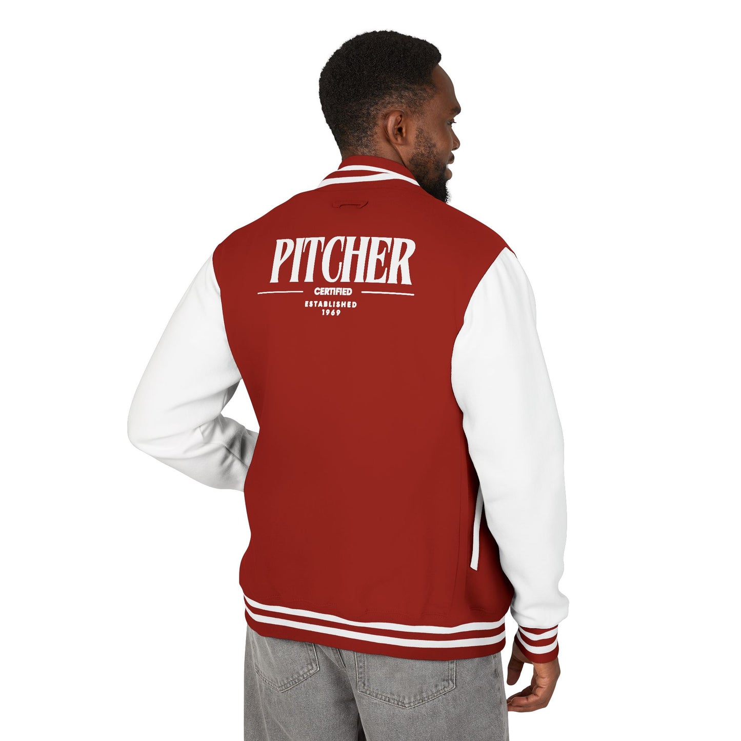 Pitcher Varsity Letterman Jacket - Retro Baseball Team Jacket