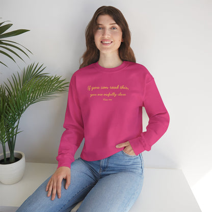 UNISEX Sweatshirt — "If you can read this... "