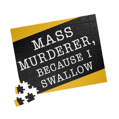 Mass Murderer Because I Swallow — Novelty Puzzle (110+ pcs)