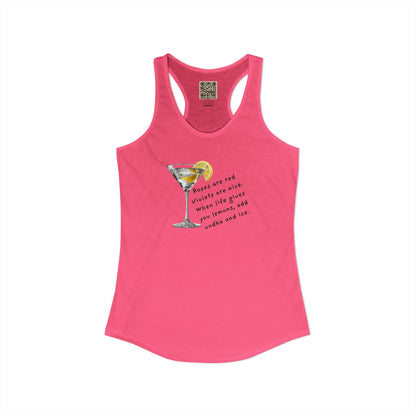 Women's Racerback Tank - "Lemons into... "