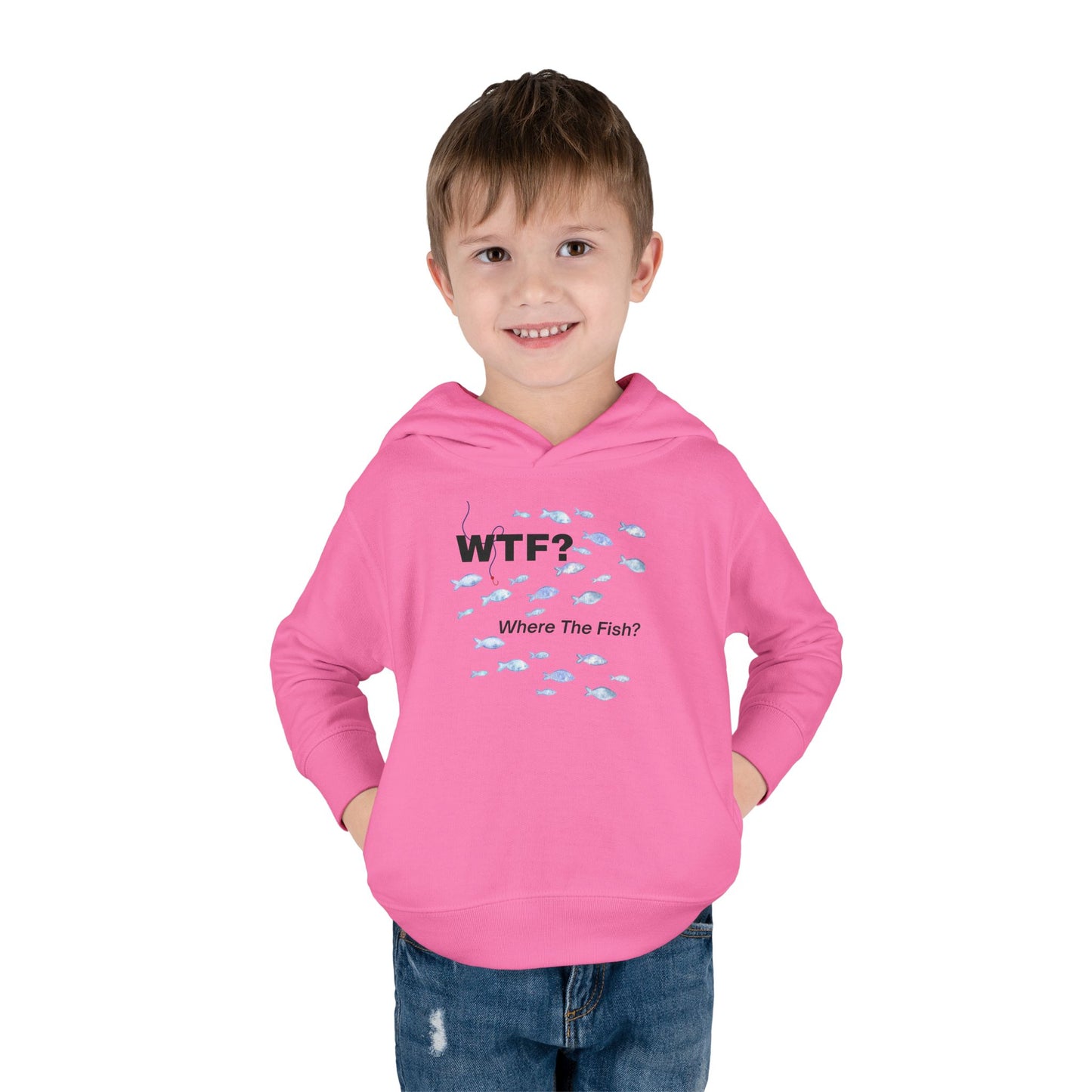 UNISEX Toddler Hoodie — "WTF? Where The Fish?"   2T - 6T