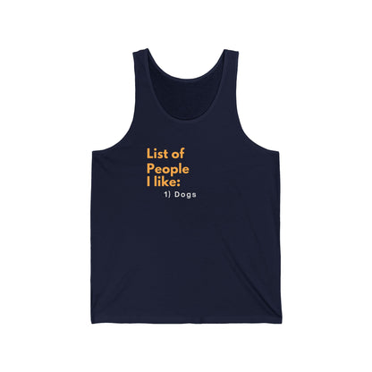 Tank Top — "List of People..."