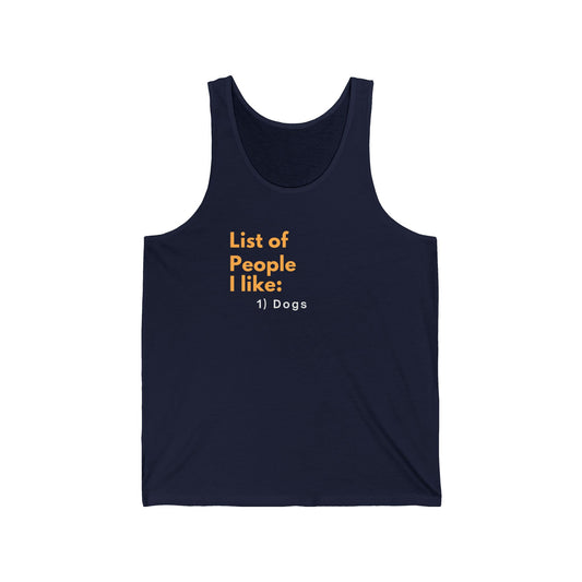 Tank Top — "List of People..."
