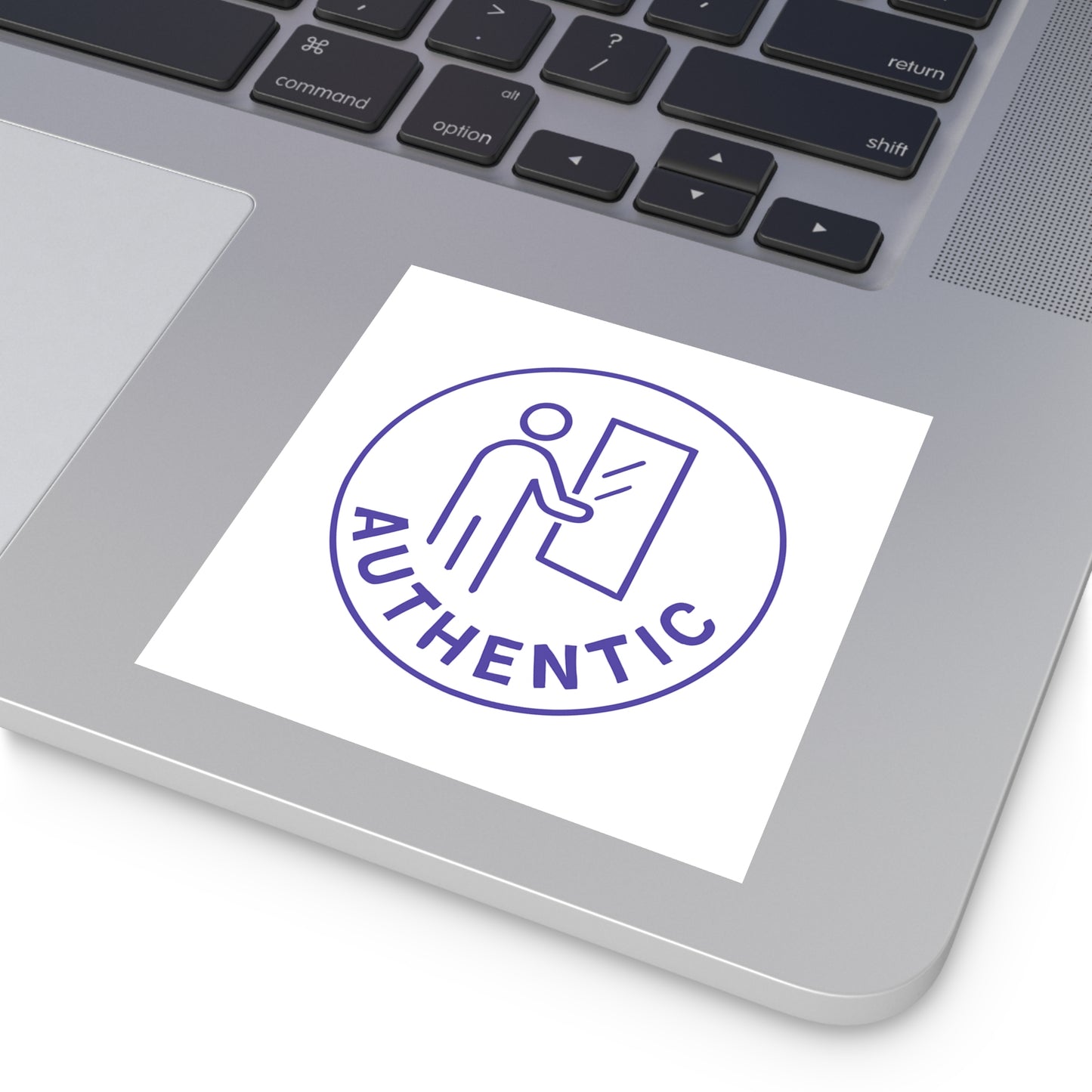 Authentic Mirror Badge Sticker — Square Indoor/Outdoor Vinyl