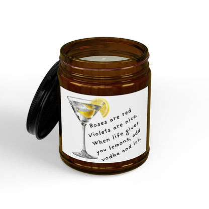 Scented Soy Candle — 'Roses are red…add vodka and ice' (4oz & 9oz)