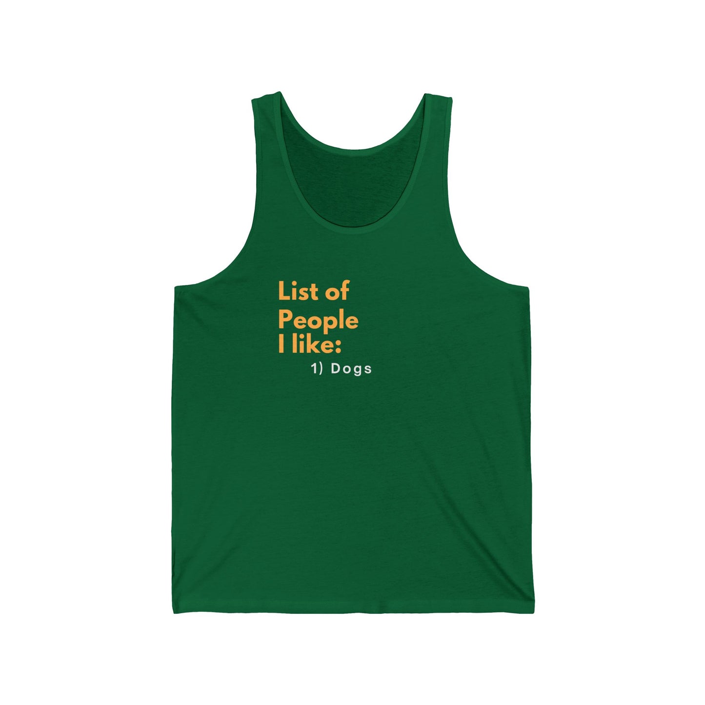 Tank Top — "List of People..."