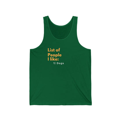 Tank Top — "List of People..."