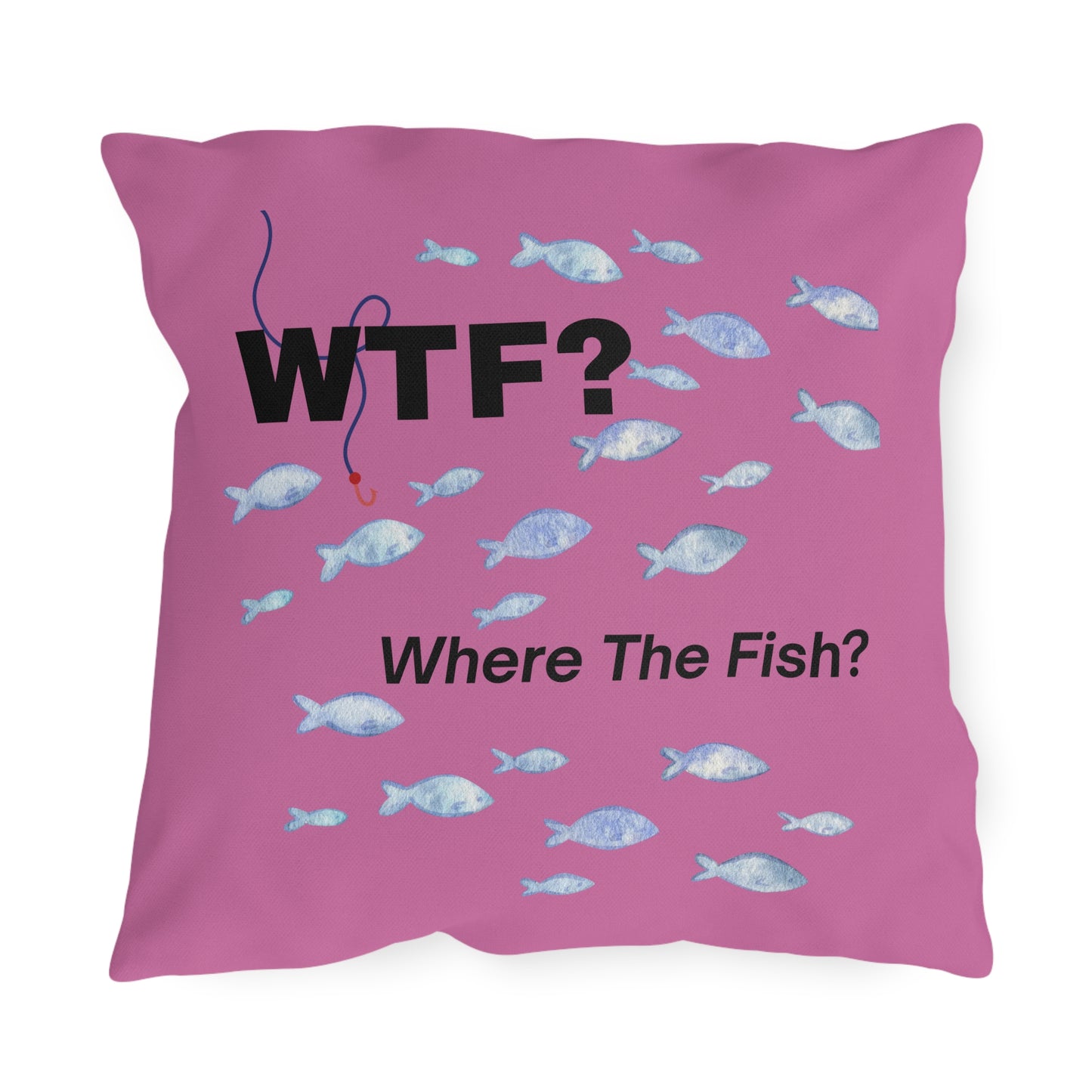 Outdoor Throw Pillow - "WTF? Where...  "