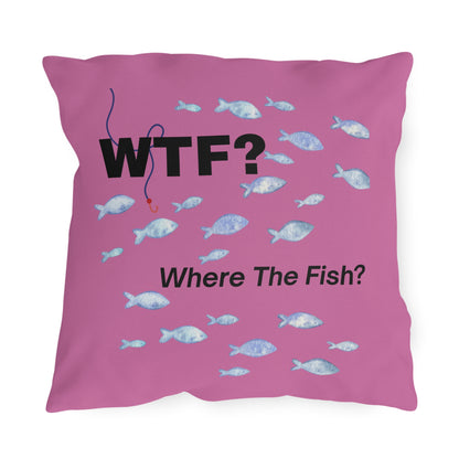 Outdoor Throw Pillow - "WTF? Where...  "