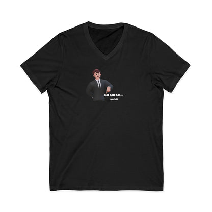 Men's V-Neck Tee – "GO AHEAD... Touch It."