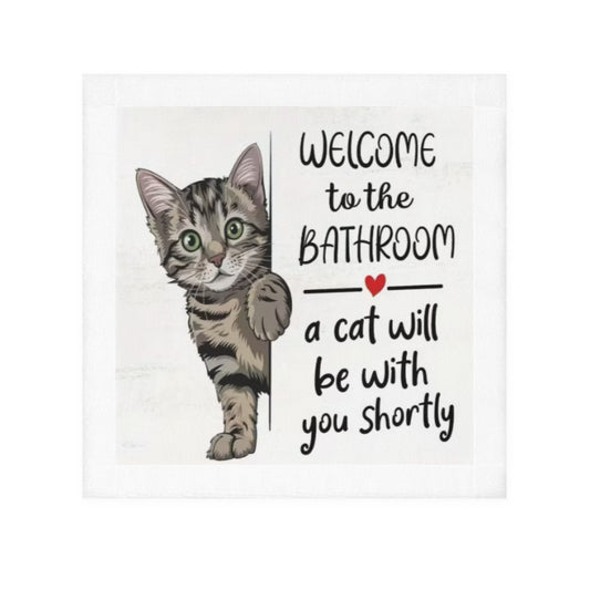 Guest Face Towel – "Welcome to the Bathroom... "