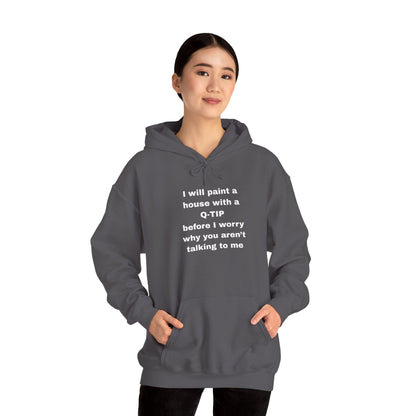 UNISEX Hoodie — "I Will Paint a House with a Q‑Tip... "