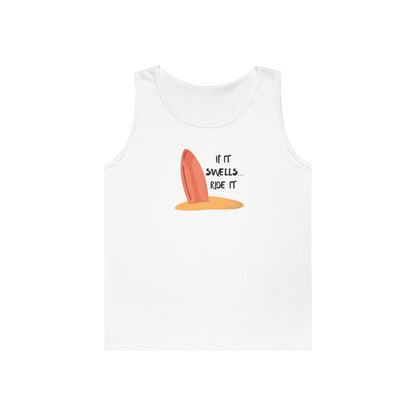 Surfboard Tank Top — "If It Swells Ride It"