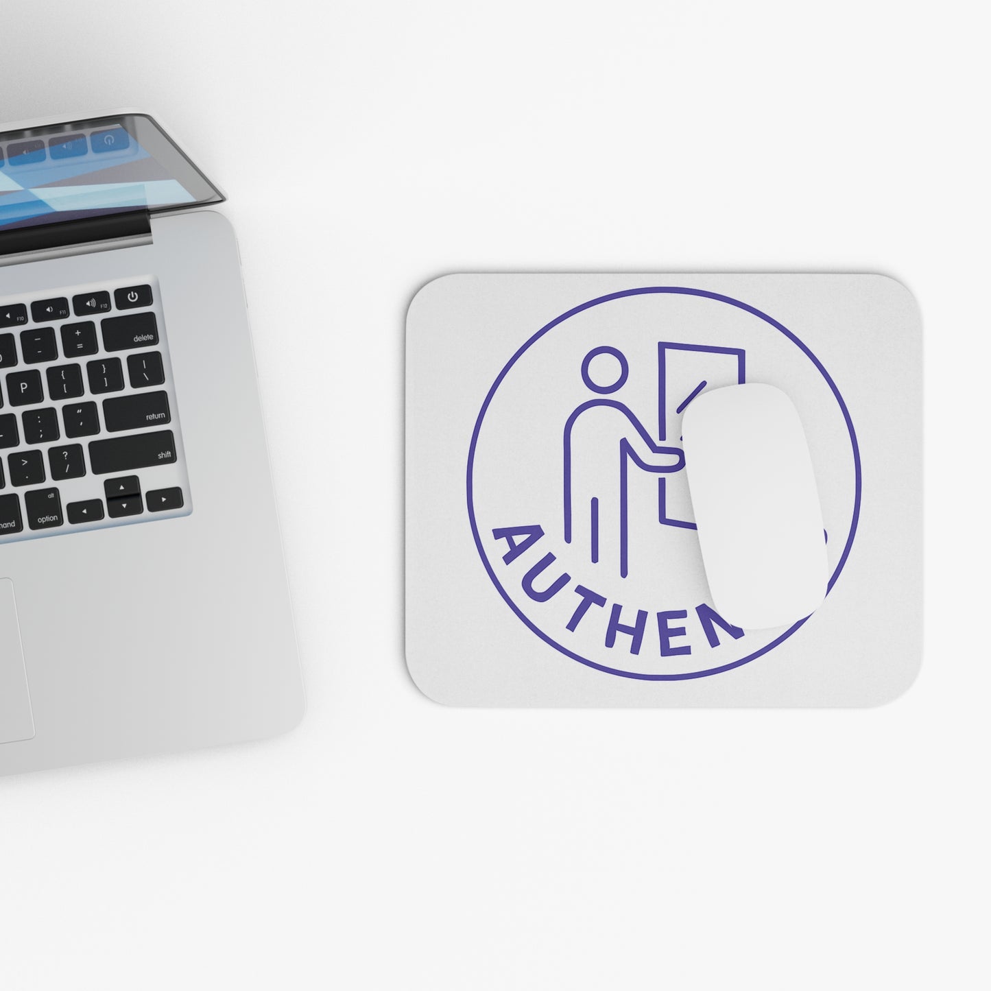 Authentic Mouse Pad — Minimalist 'AUTHENTIC' Badge Desk Mat