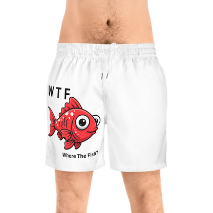 Men's Swim Shorts — " WTF Where The Fish? "