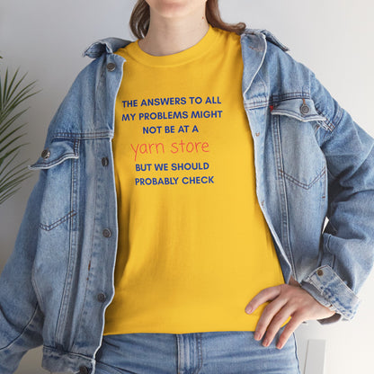 T-Shirt — “YARN STORE... "