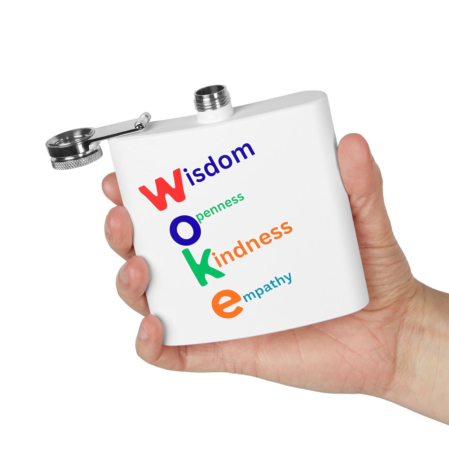 WOKE Stainless Steel Flask — 6oz