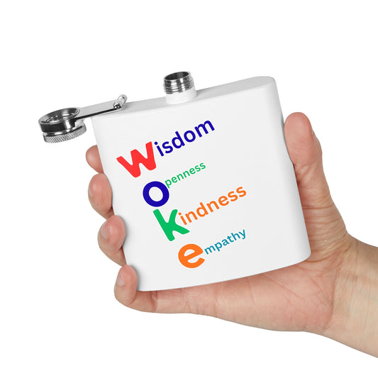 WOKE Stainless Steel Flask — 6oz