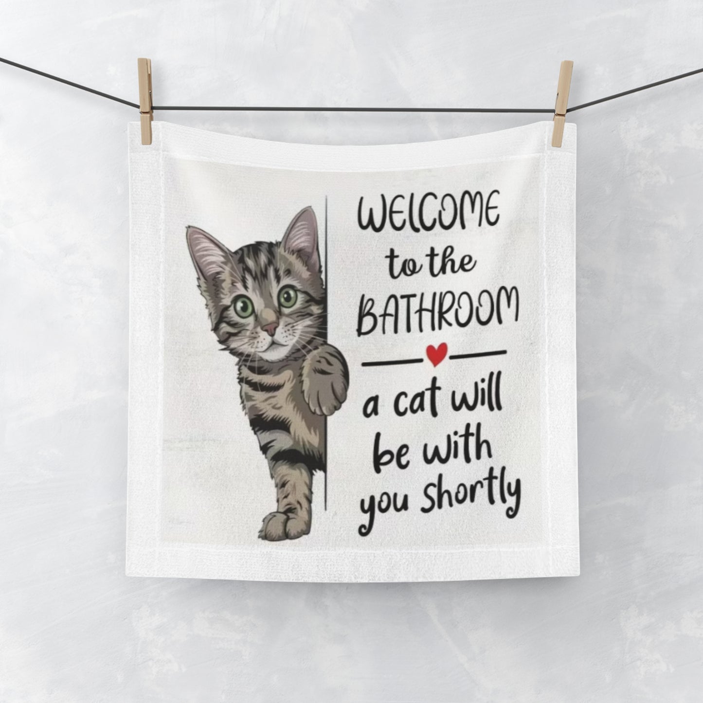 Guest Face Towel – "Welcome to the Bathroom... "