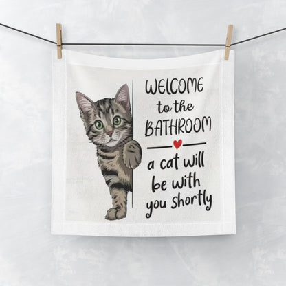 Guest Face Towel – "Welcome to the Bathroom... "