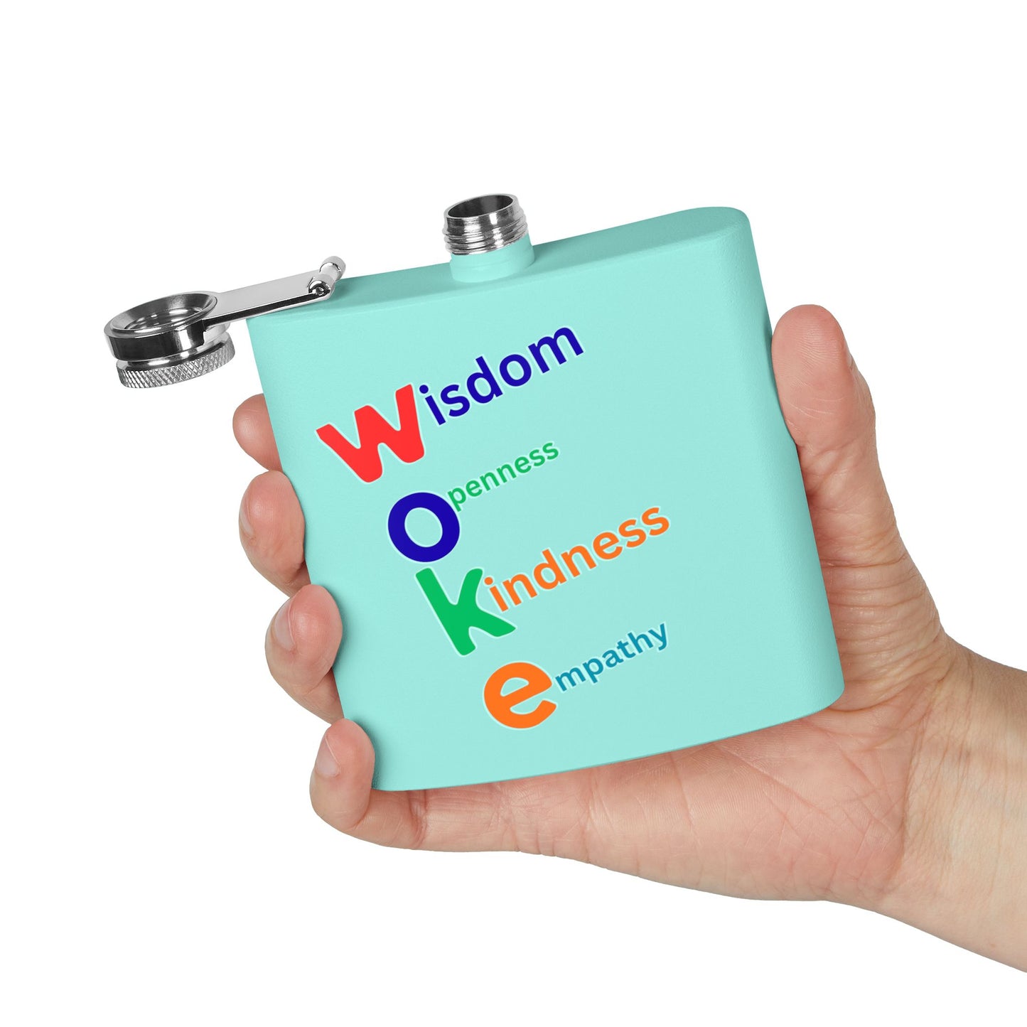 WOKE Stainless Steel Flask — 6oz