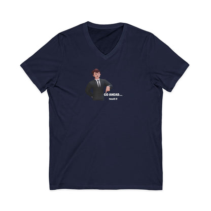 Men's V-Neck Tee – "GO AHEAD... Touch It."
