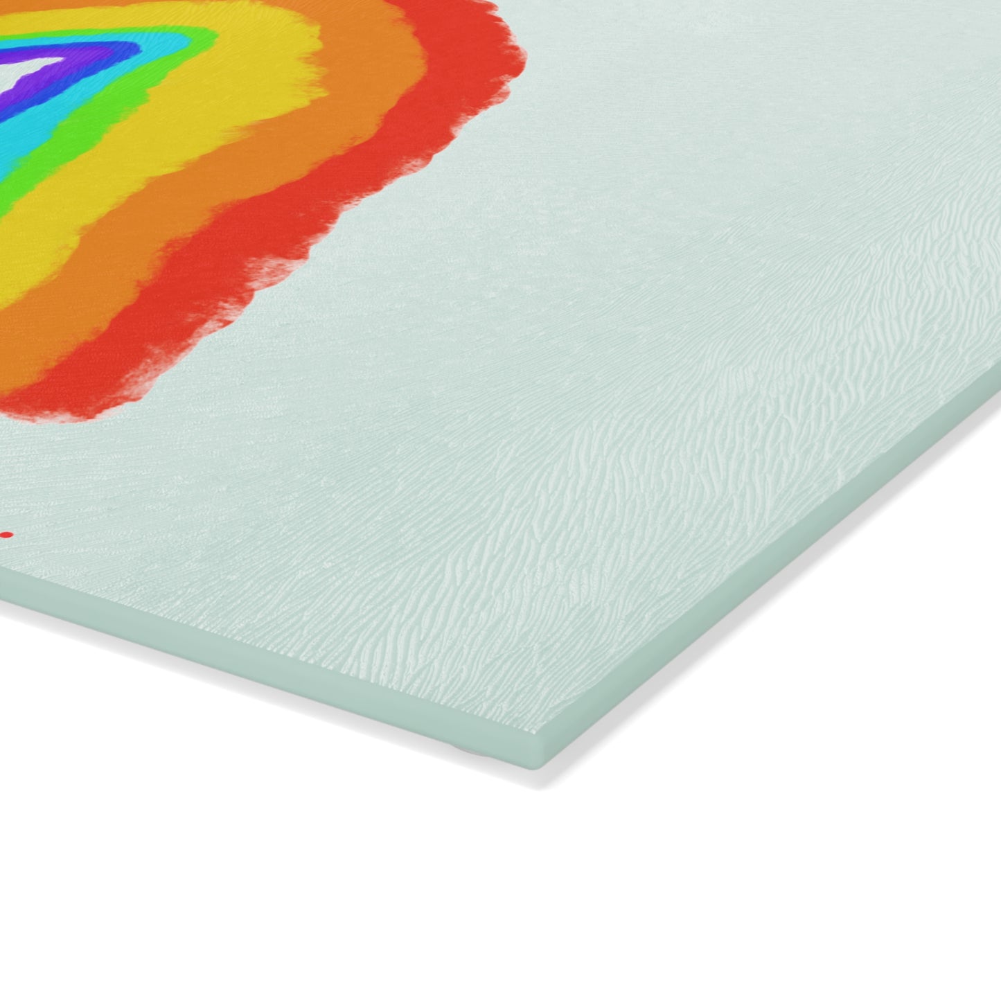Thank You for Being a Friend Rainbow Glass Cutting Board
