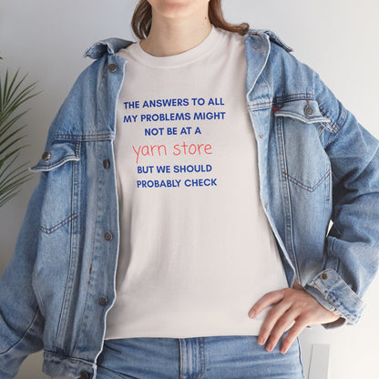 T-Shirt — “YARN STORE... "