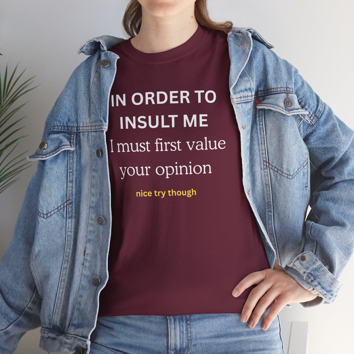 UNIQUE Tee — "IN ORDER TO..."