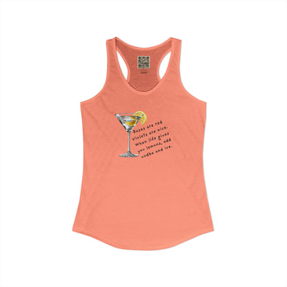 Women's Racerback Tank - "Lemons into... "