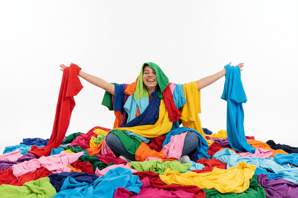 Employee Buried in T-Shirts